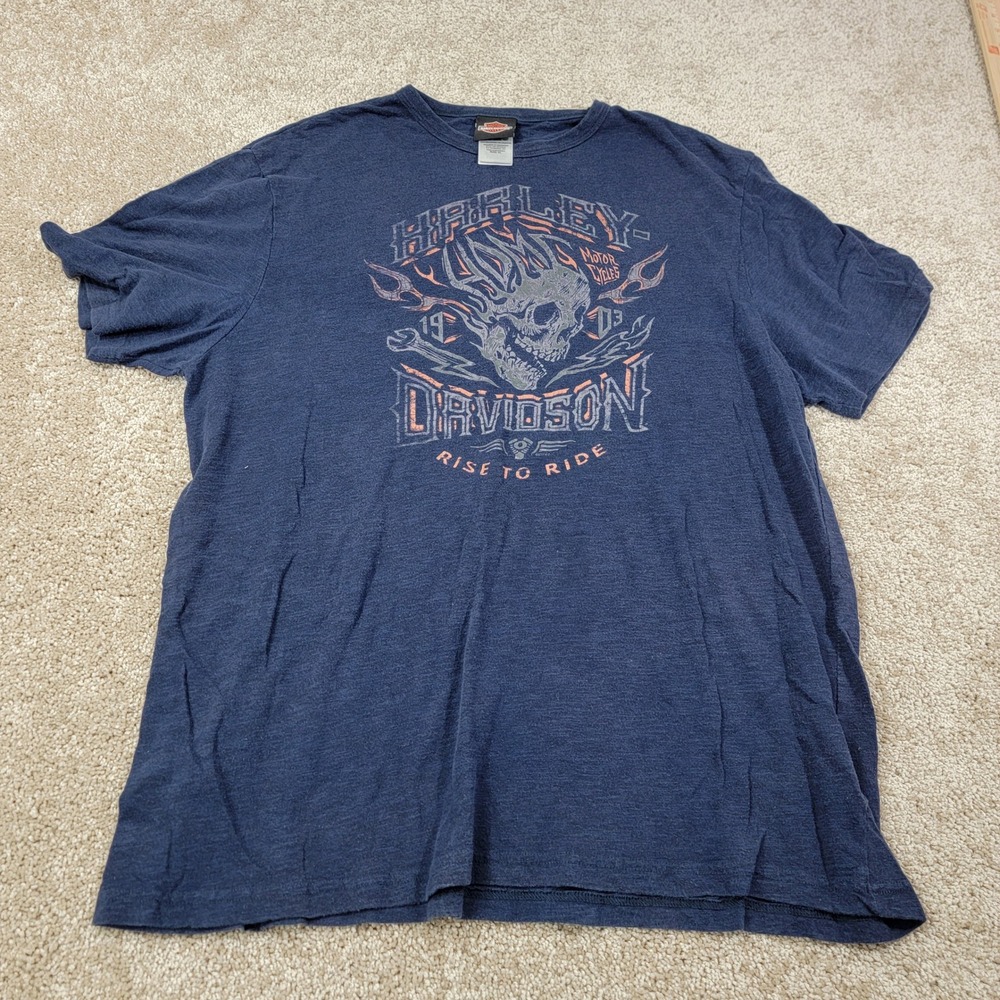 Harley-Davidson Men's Rise to Ride Graphic Size XL Tee Skull Biker Short Sleeve